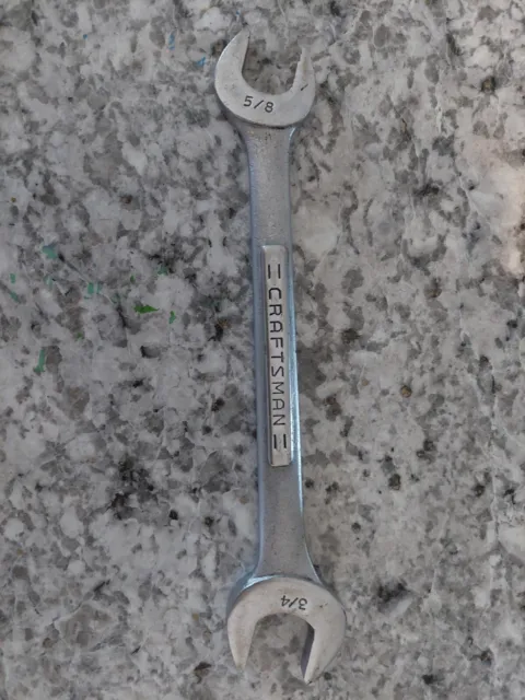 Craftsman 5/8" 3/4" Double Open End Wrench Forged In USA  V Series