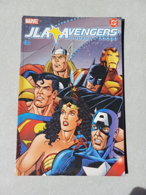 JLA Avengers  Vol. 1 (DC Marvel 2003) Sharp Busiek Perez VG+ Softcover