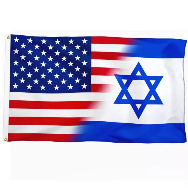 ISRAEL USA SOLIDARITY 3x5 FOOT FLAG TOGETHER JEWISH AMERICAN JEW UNITED RELIGION