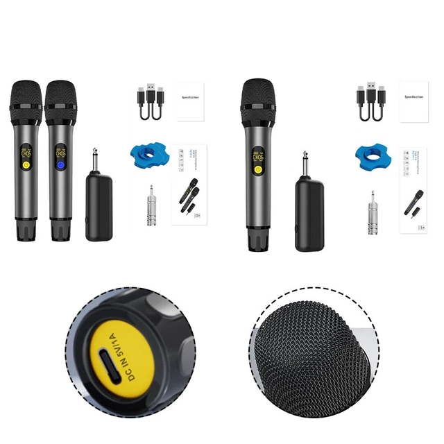 Microfono finto in plastica cm 20 per travestimento cantante - srls