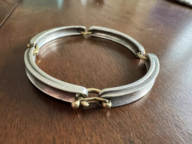 60s Vintage Cartier Bracelet Sterling Silver 18k Gold