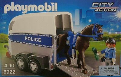 Cheval et Remorque 6922 Policière Playmobil Jeu 