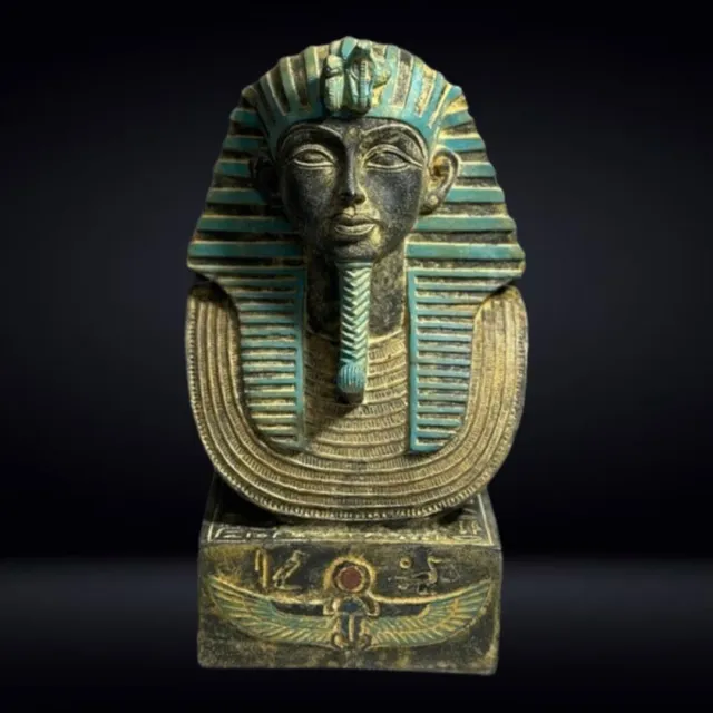 Rare Ancient Egyptian Antiquities Statue Bust Of Pharaonic King Tutankhamun BC