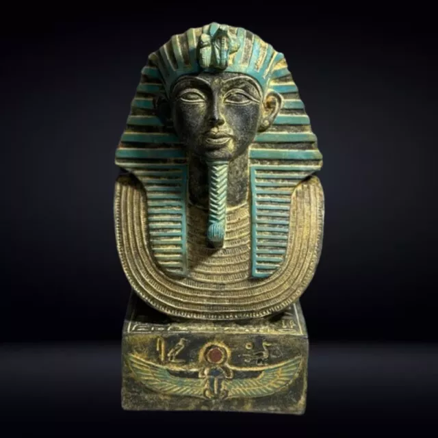 Unique Ancient Egyptian Antiques Statue Bust Of Pharaonic King Tutankhamun Rare