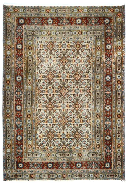 Entryway Traditional Floral Style 3’2X4’5 Small Semi Antique Oriental Rug Carpet