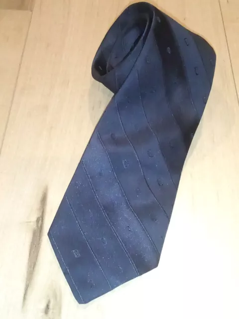 Mens Classic Designer Tie Necktie Blue Navy Striped Dress Suit Necktie