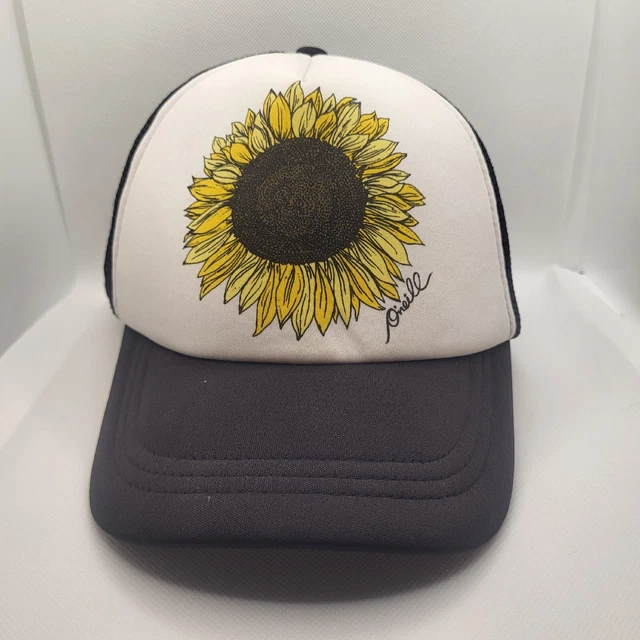O'Neill Snapback Trucker Hat Sunflower Black White Size Adjustable