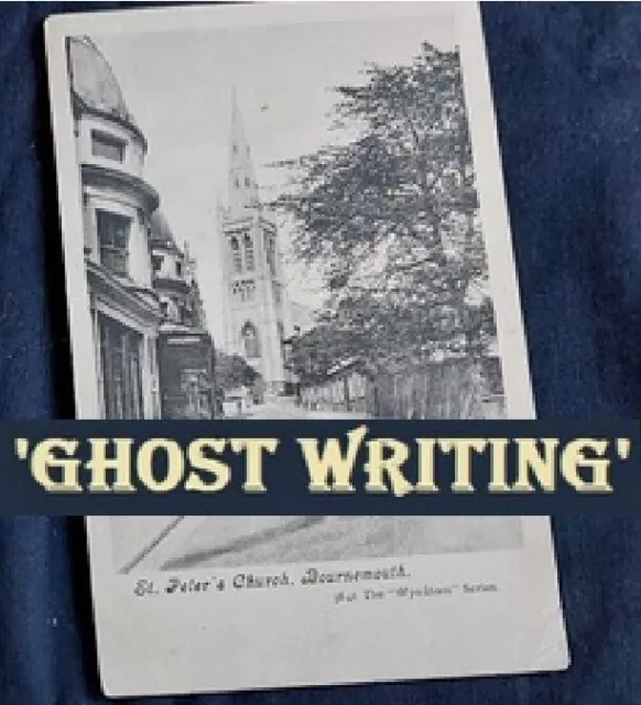 Ghost Writing Postcard & 11 Other Bournemouth Postcards (ref 165-23)