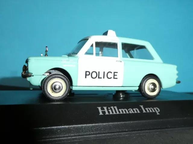 Hillman Imp Police Panda car 1970 White /Green Atlas  Collectors Model