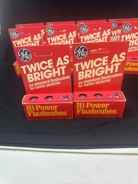 2 Boxes Vintage New Stock GE Magicubes Flash Bulbs 12 Flashes 3 Cubes/ Box