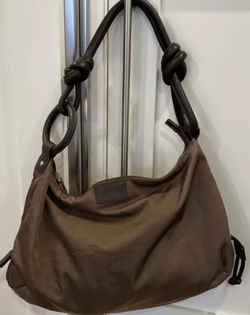 SEQUOIA Paris Soft Leather Dark Brown Shoulder Handbag Purse NWOT