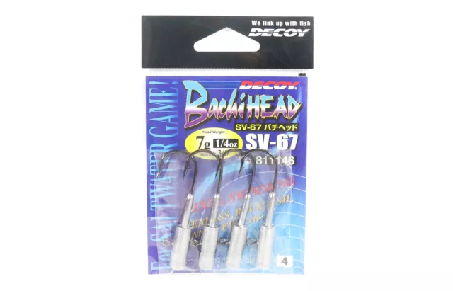 Decoy SV-67 Jig Head Bachi Head Heavy Duty Hook Size 3/0 , 1/4 oz (1146)