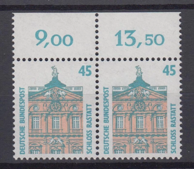 Bund 1468 mit Oberrand waagerechtes Paar SWK 45 Pf postfrisch
