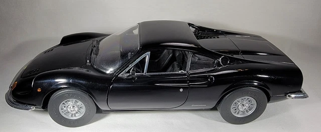 ANSON 1969 Black Ferrari 246GT DINO Coupe 1:18 Diecast Model Car ANSON 1969 Black Ferrari 246GT DINO Coupe 1:18 Diecast Model Car