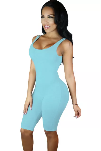 Abito tuta aperto Nudo aderente Scollo Nudo Corto Scoop Jumpsuit clubwear S