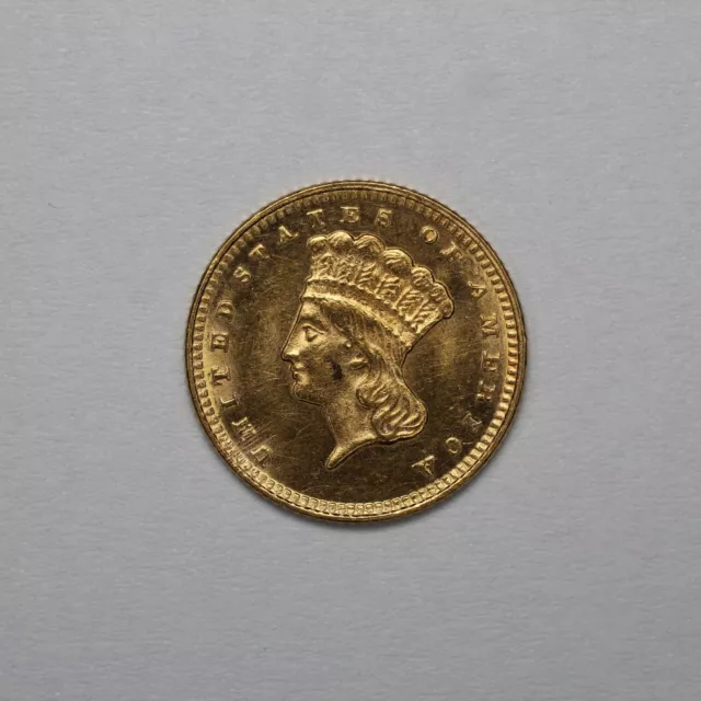 1874 $1 Indian Princess Head Gold Dollar UNC