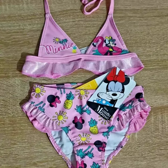 costume mare bambina bikini da bagno piscina due pezzi Minnie per bimba