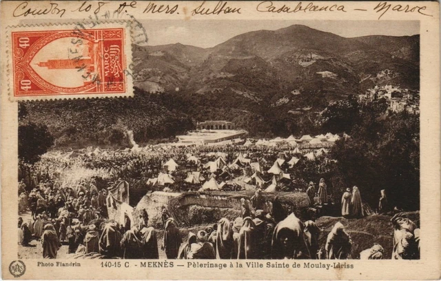 CPA AK MAROC MEKNES Pelerinage a Ville Sainte de MOULAY IDRISS Flandrin (38003)