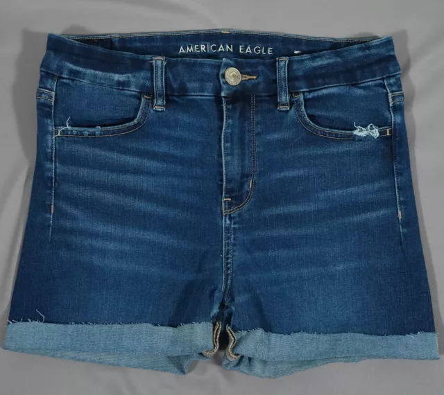 American Eagle Shorts Women 10 High Rise AE Forever Soft Jeans Cut Into Shorts