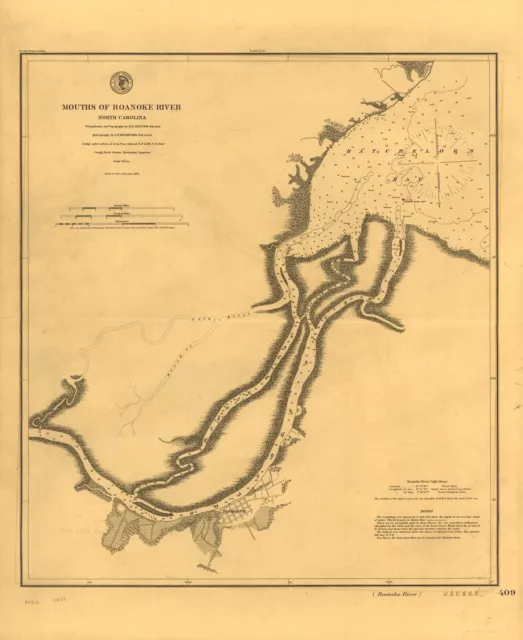 a4-reprint-of-lakes-and-rivers-map-mouths-of-roanoke-river-7-55-picclick