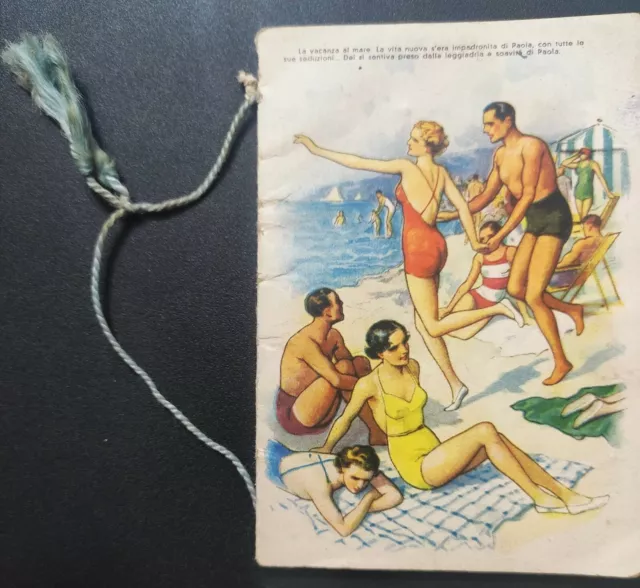 Calendario tascabile raro del 1938 in buone condizioni - con illustrazioni