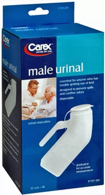 Carex Male Urinal P707-00 New 32oz DAMAGED Pharmacist Inspected & Approved