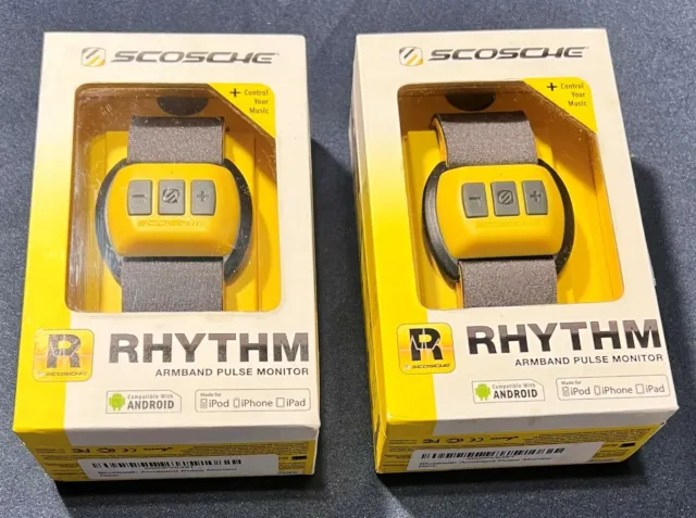 TWO (2) Scosche Armband Pulse Monitor Rhythm RTHMA 1.5 NEW Android & IOS