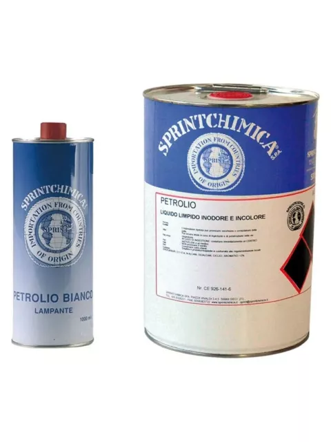 PETROLIO BIANCO LAMPANTE PULIZIA CATENE MOTO SGRASSANTE SMACCHIATORE 1 lt