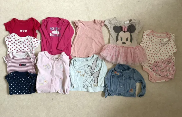 Baby Girls' Mixed Clothing Bundle Vests|Sleepsuits|T-Shirts - 6-9 Months