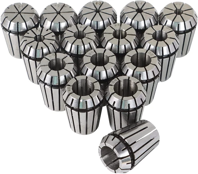ER25 Collet Set 15Pcs ER25 Collet Chuck Spring Collet Set CNC Engraving Milling
