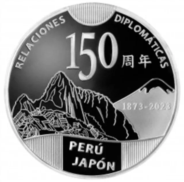 Perú Un Sol Moneda Plata 150 Años De Las Relaciones Diplomáticas Perú - Japón Unc