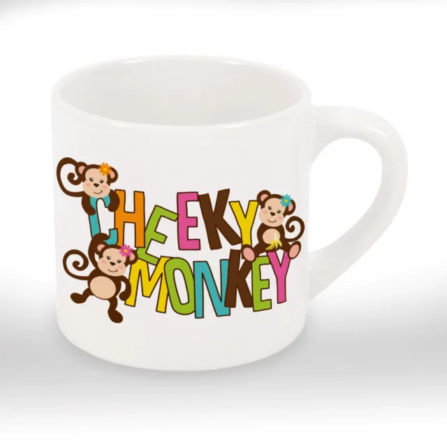 Taza para niños Cheeky Monkey, elección de taza de cerámica o taza irrompible