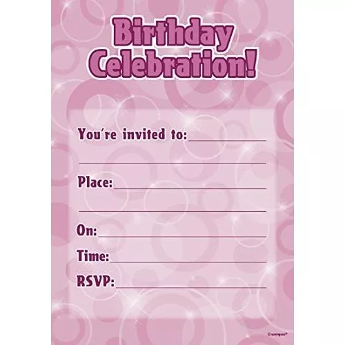 Unique Party - Invitations (SG24661)