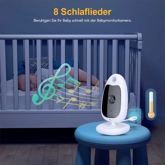 LED Babyphone mit Kamera Display Nachtsicht Babymonitor Temperaturüberwachung DE 6