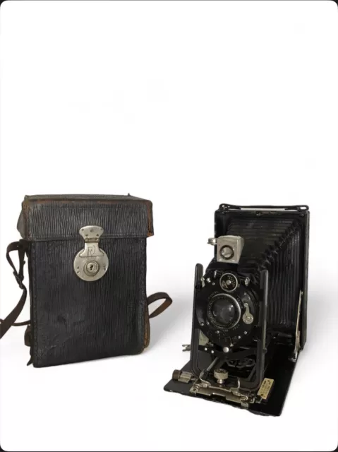 Antica Fotocamera a Soffietto CP Goerz Berlin da Studio Con Obiettivo Epoca 900’