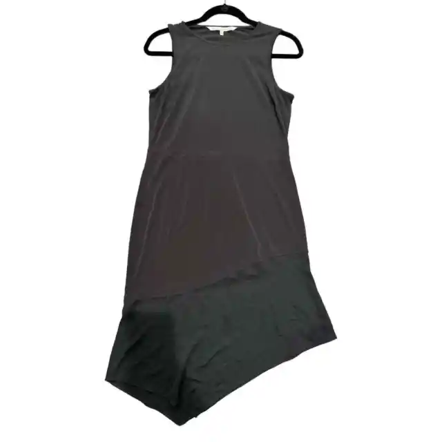 Rachel Roy Black Asymmetrical Handkerchief Hem Sleeveless Dress Medium