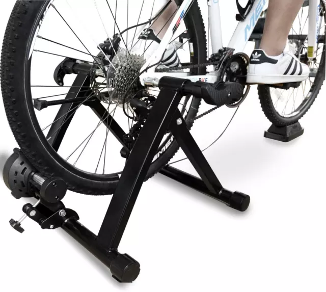 Bike Trainer Stand Steel Bicycle Exercise Magnetic Stand with Front Wheel Riser