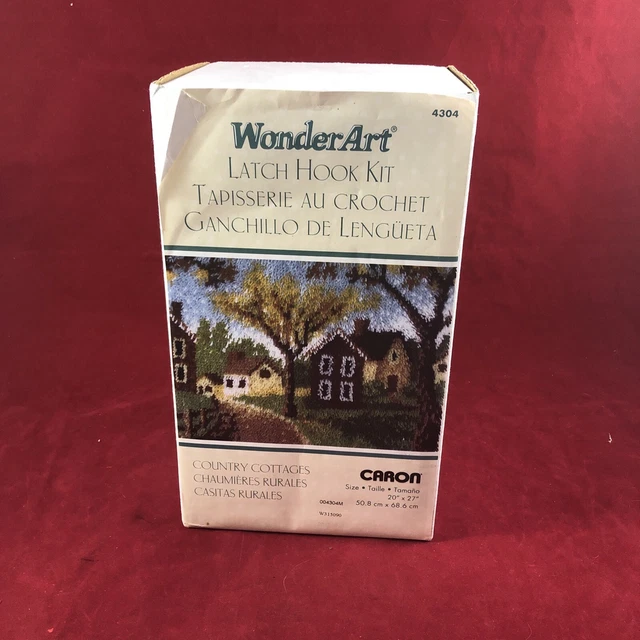 Nuevo WonderArt Country Cottages Gancho Kit #4304 Caronte 20"x27"" Árboles Rurales Nuevo WonderArt Country Cottages Gancho Kit #4304 Caronte 20"x27"" Árboles Rurales