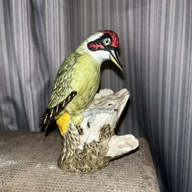 Mack Bone China Green Woodpecker R & J Mack Mint Made England