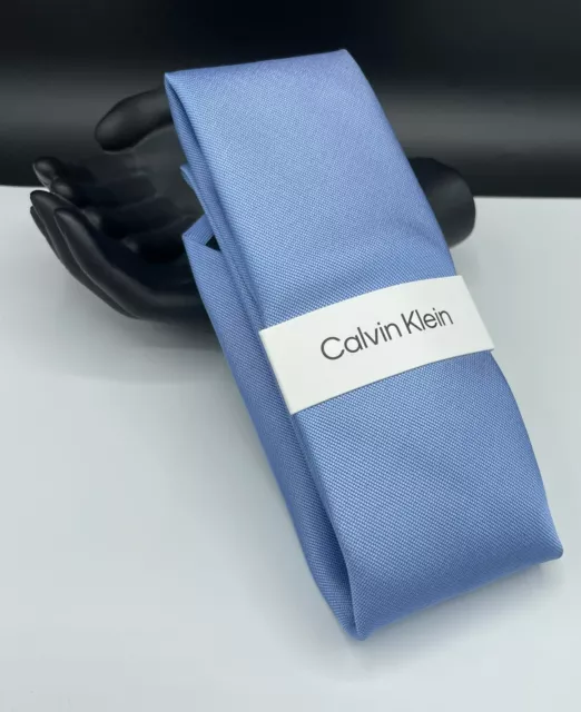 Calvin Klein Men's Silk Blend Tie ~ Light Blue ~ Micro Texture ~ MSRP: $69.50