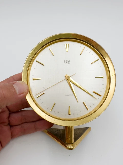 Gruen Electric Orologio Da Banco Tavolo Scrivania Da Testare Con Parti Mancati