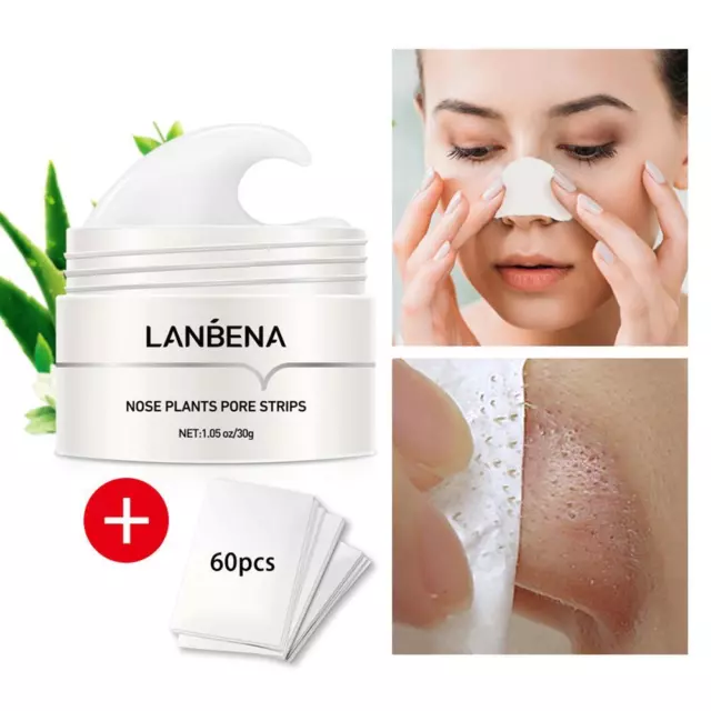 LANBENA Blackhead Remover Cream Facial Nose Mask Plant Pore Strips Acne Peel Off