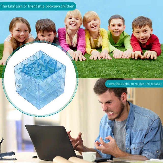 PLASTIC MONEY SAVING Maze Cube 3D Sequential Puzzle Box Christmas Gift