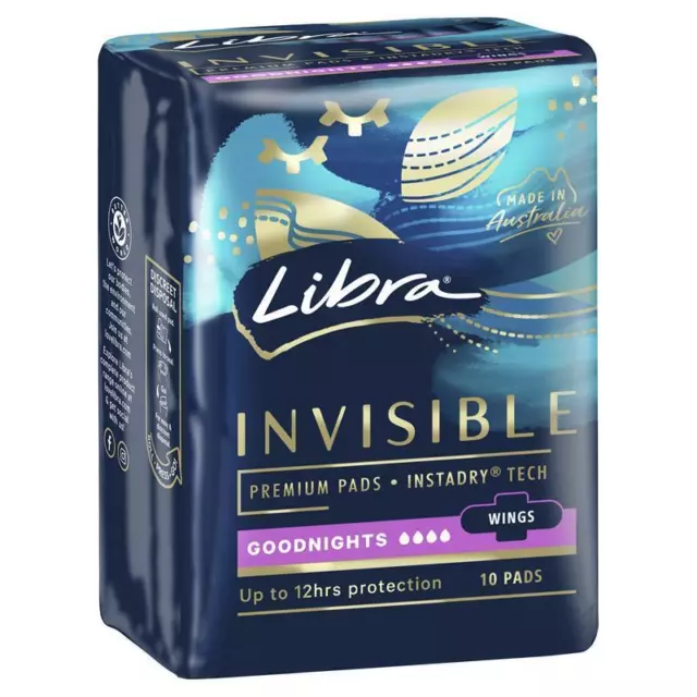 Libra Invisible Goodnight With Wings 10 Pack