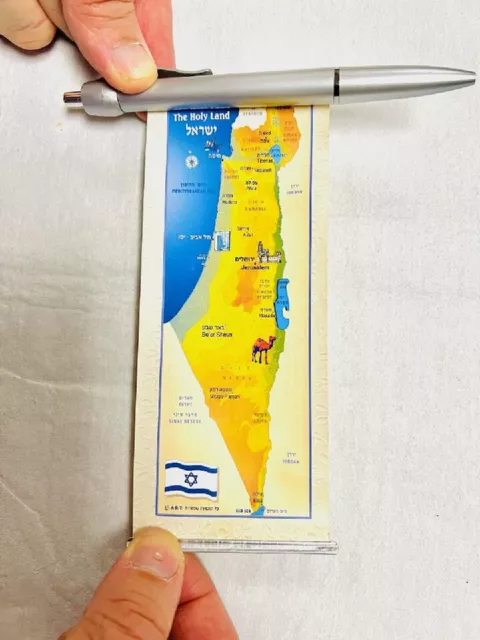 Pen with Pull-out Map of Israel - Lot of two. Messianic Jewish interest. Yeshua
