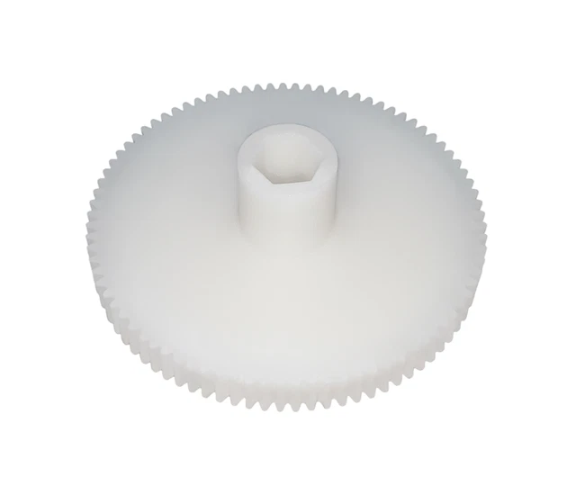 Engranaje De Repuesto De Nylon 64 Dientes Para Rallador Eléctrico OMRA 2900 - Color Blanco, Hecho En Italia