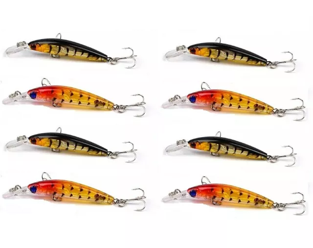 8 x Whiting Lures Minnow Fishing Lure Flathead lure Bream Lure Bass Lures New !!