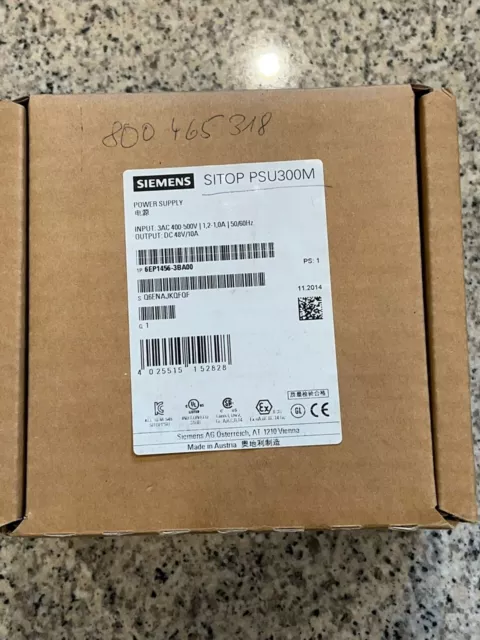 Siemens Sitop PSU300M 6EP1456-3BA00 Power Supply 6EP1 456-3BA00 Power Supply-