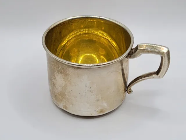 WEB Sterling Silver Gold Washed Baby Cup - #511