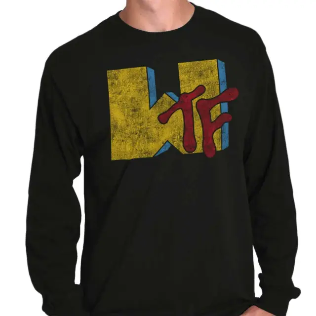 WTF Funny TV Show Graphic Novelty Humor Gift Long Sleeve Tshirt Tee for Adults